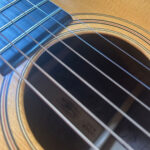 1920s Parlor Guitar sound hole and label
